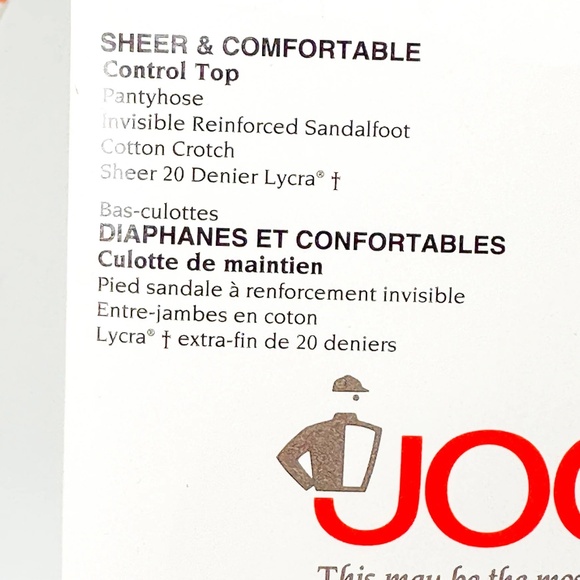 Vintage Jockey For Her Sheer and Comfortable Pantyhose - Radiant Red - Picture 4 of 5